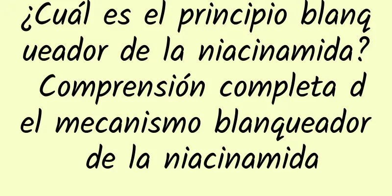 ¿Cuál es el principio blanqueador de la niacinamida? Comprensión completa del mecanismo blanqueador de la niacinamida