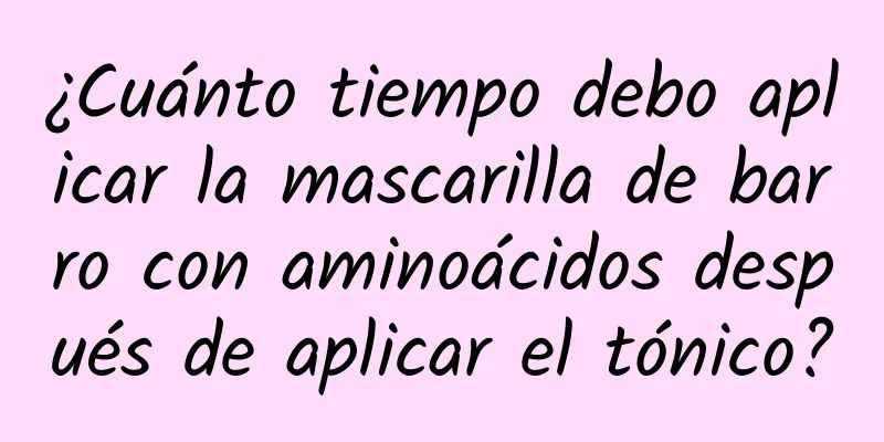 ¿Cuánto tiempo debo aplicar la mascarilla de barro con aminoácidos después de aplicar el tónico?