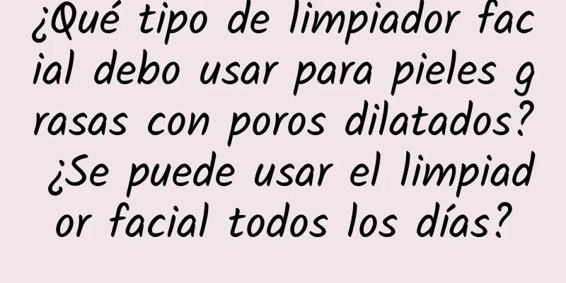 ¿Qué tipo de limpiador facial debo usar para pieles grasas con poros dilatados? ¿Se puede usar el limpiador facial todos los días?