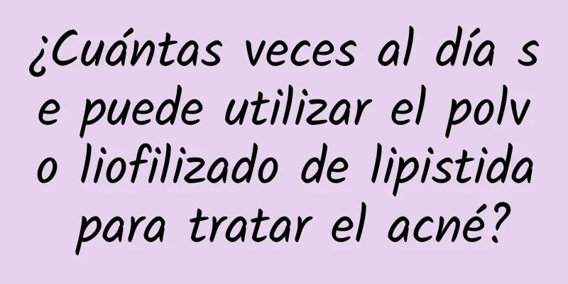 ¿Cuántas veces al día se puede utilizar el polvo liofilizado de lipistida para tratar el acné?