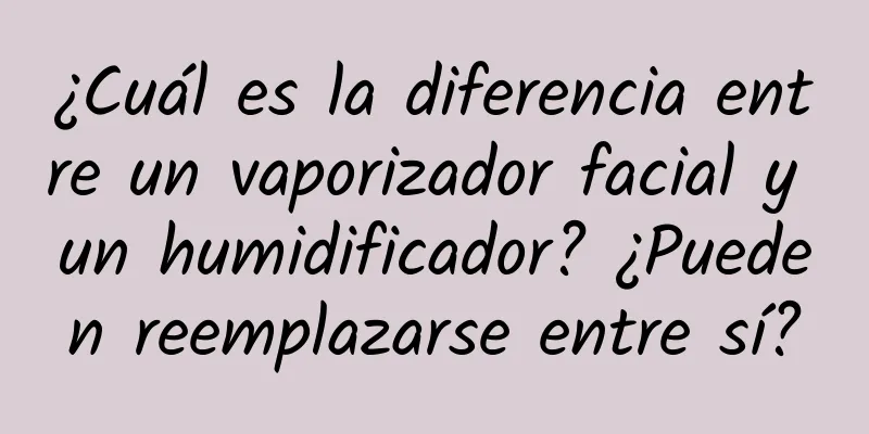 ¿Cuál es la diferencia entre un vaporizador facial y un humidificador? ¿Pueden reemplazarse entre sí?