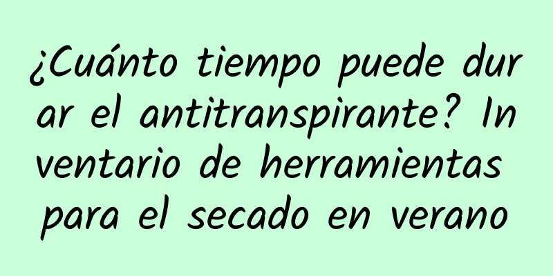 ¿Cuánto tiempo puede durar el antitranspirante? Inventario de herramientas para el secado en verano