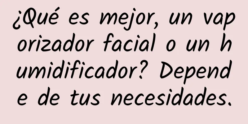 ¿Qué es mejor, un vaporizador facial o un humidificador? Depende de tus necesidades.