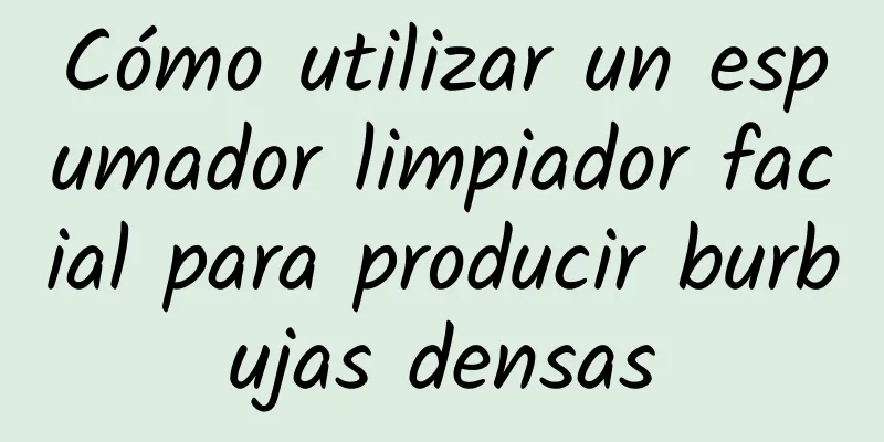 Cómo utilizar un espumador limpiador facial para producir burbujas densas