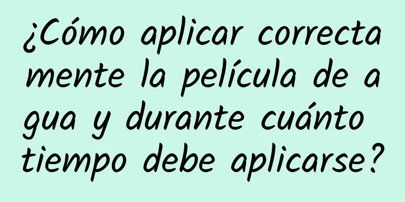 ¿Cómo aplicar correctamente la película de agua y durante cuánto tiempo debe aplicarse?