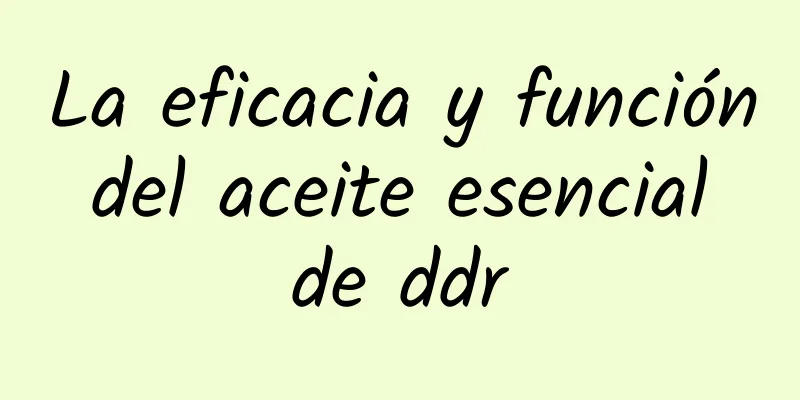 La eficacia y función del aceite esencial de ddr