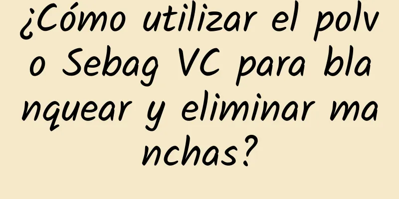 ¿Cómo utilizar el polvo Sebag VC para blanquear y eliminar manchas?