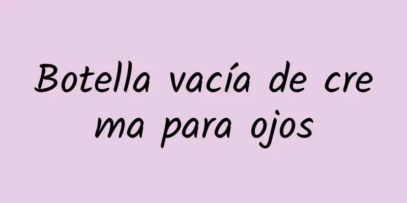 Botella vacía de crema para ojos