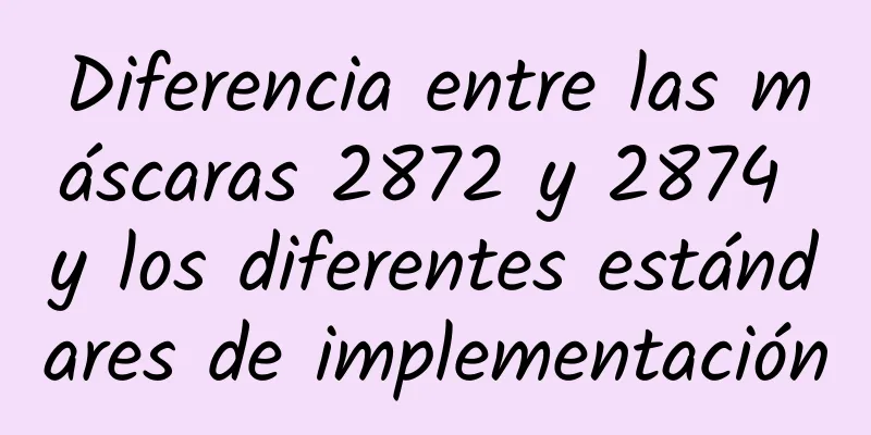 Diferencia entre las máscaras 2872 y 2874 y los diferentes estándares de implementación