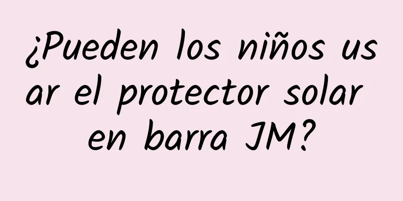 ¿Pueden los niños usar el protector solar en barra JM?