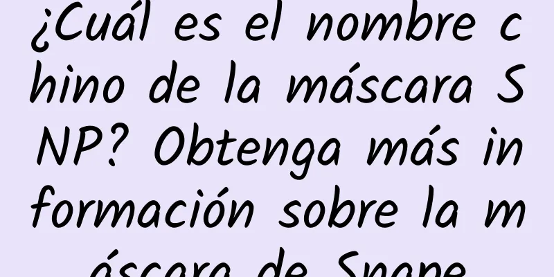 ¿Cuál es el nombre chino de la máscara SNP? Obtenga más información sobre la máscara de Snape