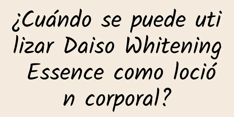 ¿Cuándo se puede utilizar Daiso Whitening Essence como loción corporal?