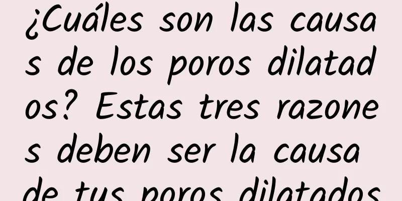 ¿Cuáles son las causas de los poros dilatados? Estas tres razones deben ser la causa de tus poros dilatados