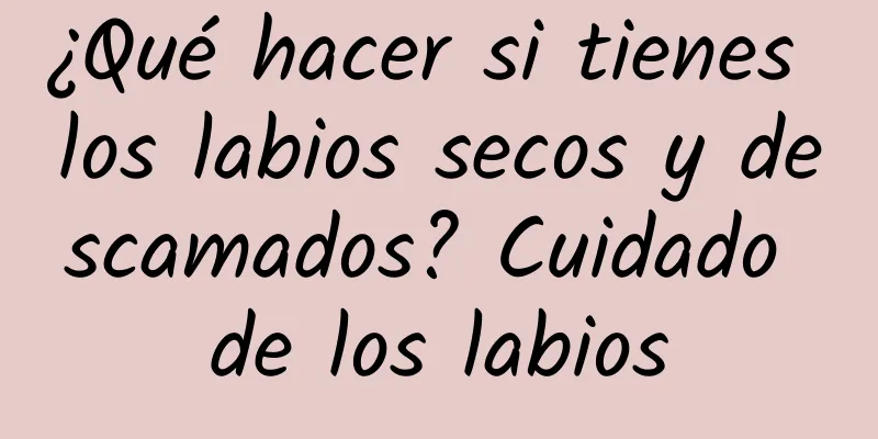 ¿Qué hacer si tienes los labios secos y descamados? Cuidado de los labios