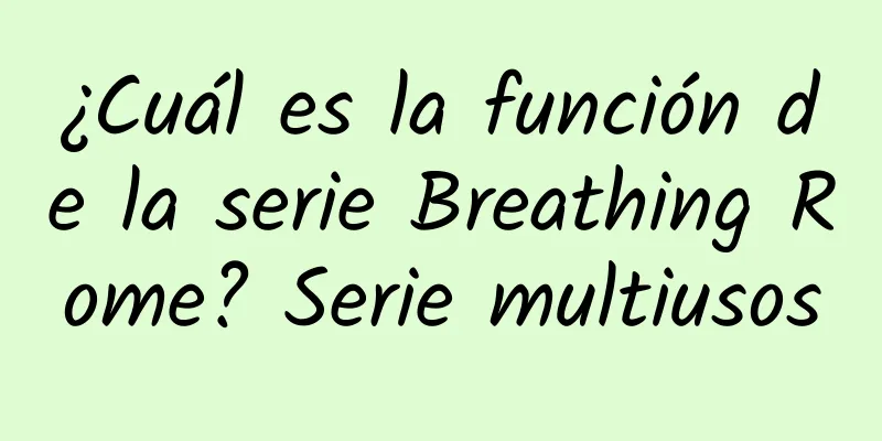 ¿Cuál es la función de la serie Breathing Rome? Serie multiusos