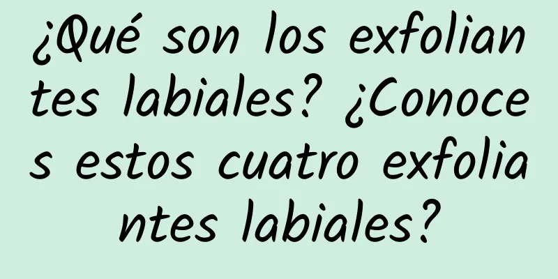 ¿Qué son los exfoliantes labiales? ¿Conoces estos cuatro exfoliantes labiales?