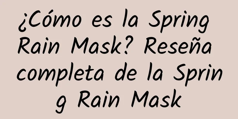 ¿Cómo es la Spring Rain Mask? Reseña completa de la Spring Rain Mask