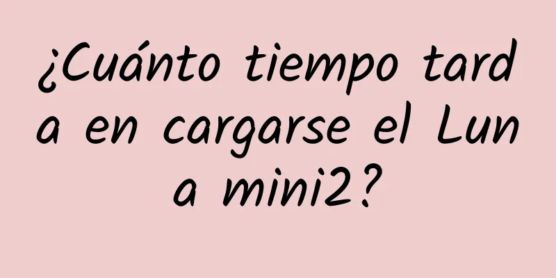 ¿Cuánto tiempo tarda en cargarse el Luna mini2?