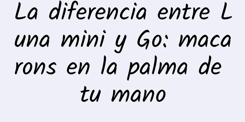 La diferencia entre Luna mini y Go: macarons en la palma de tu mano