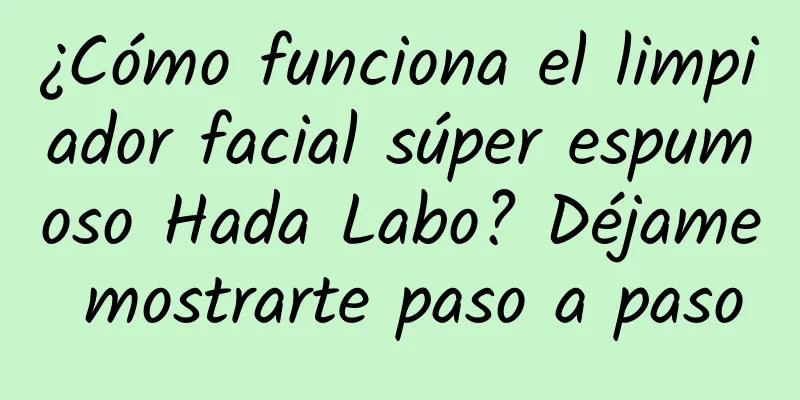 ¿Cómo funciona el limpiador facial súper espumoso Hada Labo? Déjame mostrarte paso a paso