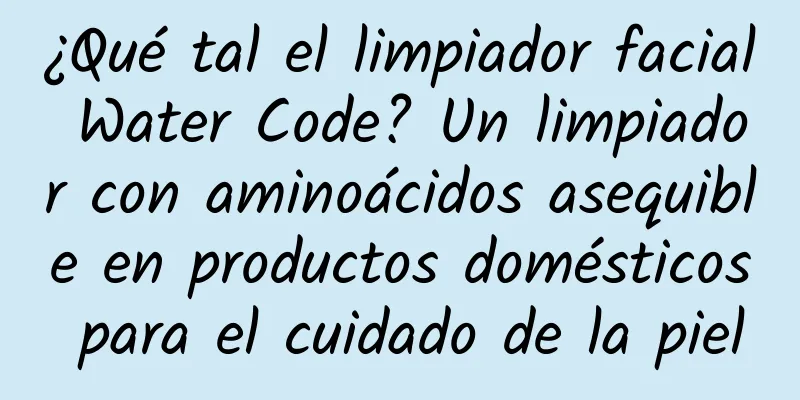 ¿Qué tal el limpiador facial Water Code? Un limpiador con aminoácidos asequible en productos domésticos para el cuidado de la piel