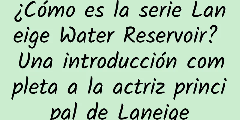 ¿Cómo es la serie Laneige Water Reservoir? Una introducción completa a la actriz principal de Laneige