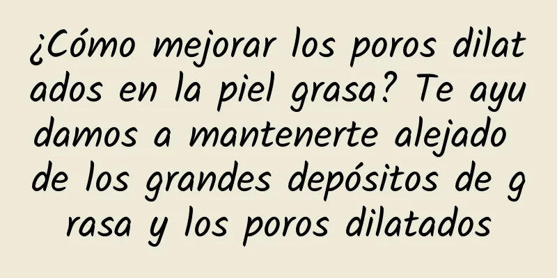 ¿Cómo mejorar los poros dilatados en la piel grasa? Te ayudamos a mantenerte alejado de los grandes depósitos de grasa y los poros dilatados