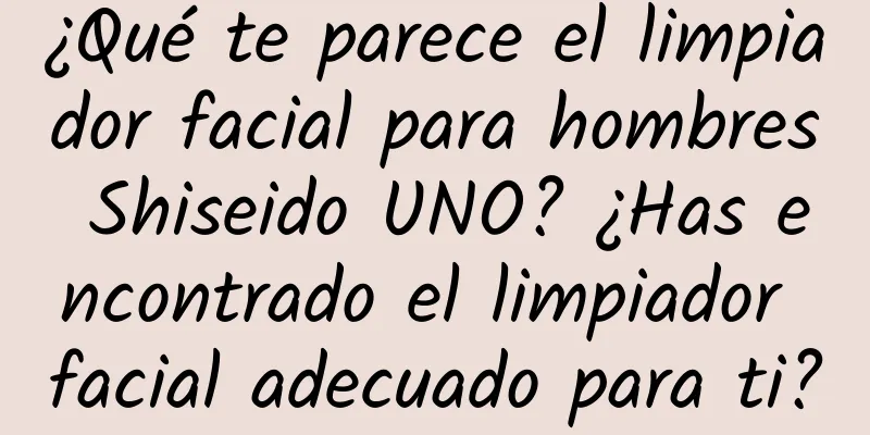 ¿Qué te parece el limpiador facial para hombres Shiseido UNO? ¿Has encontrado el limpiador facial adecuado para ti?