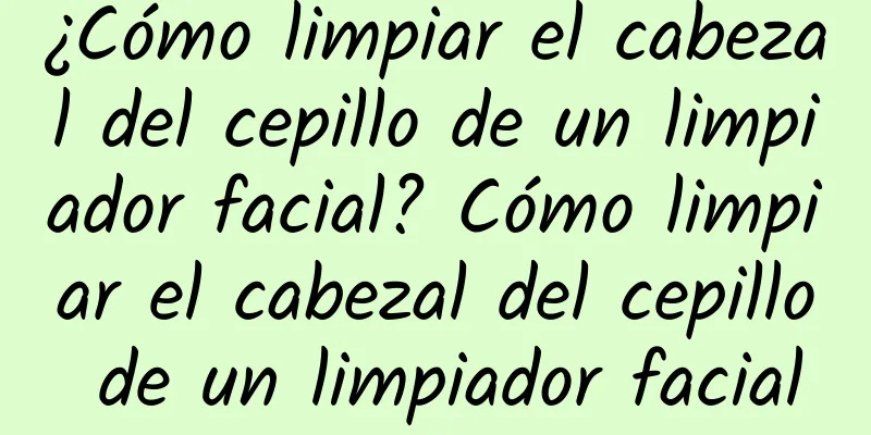 ¿Cómo limpiar el cabezal del cepillo de un limpiador facial? Cómo limpiar el cabezal del cepillo de un limpiador facial